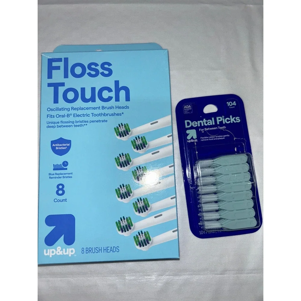 Dental Care Bundle up & up Brush Heads DenTek Oral Care Kit Dental Picks New